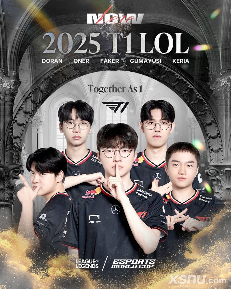 <strong><font color='FF0303'>T1官宣EWC电竞世界杯阵容：Faker领衔冠军班底强势出征！</font></strong>