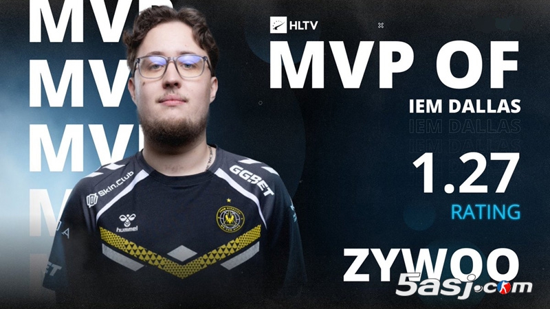 ZywOo斩获生涯第26枚MVP！法国狙神IEM达拉斯1.52决赛Rating封王