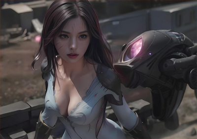 5月28日福利美图：机甲风美女，钢铁与柔情的交响诗