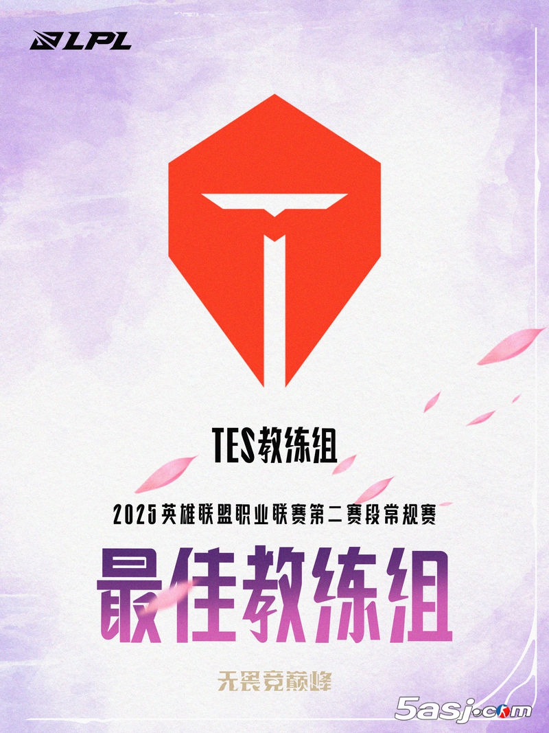 TES教练组斩获LPL第二赛段常规赛最佳教练组荣誉