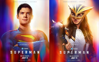 DC电影《超人》人物海报曝光！狗狗小氪、绿灯侠等角色亮相，中国内地定档7月11日