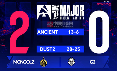 BLAST奥斯汀Major：蒙古铁骑2-0横扫G2！Senzu加时战神56杀创纪录