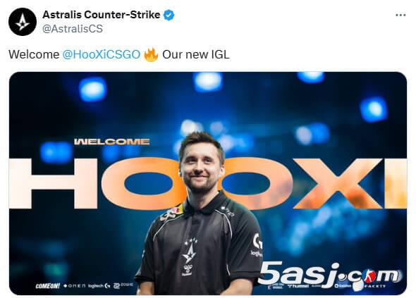 Astralis官宣正式签下HooXi 丹麦指挥率队创佳绩获长约