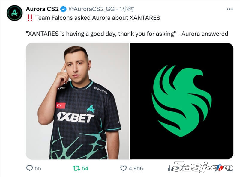 Aurora官方整活回应Falcons挖角：XANTARES很好 不劳牵挂
