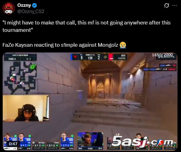 FaZe老板放话强留s1mple！乌克兰狙神Major狂砍1.47 Rating带队晋级