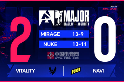 NAVI惜败Vitality无缘BLAST奥斯汀Major四强｜ZywOo关键发挥｜战术复盘
