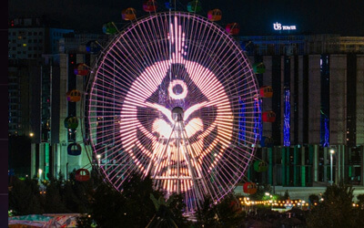 The MongolZ巨型LOGO闪耀乌兰巴托摩天轮 亚洲CS历史最佳战绩战队获家乡力挺