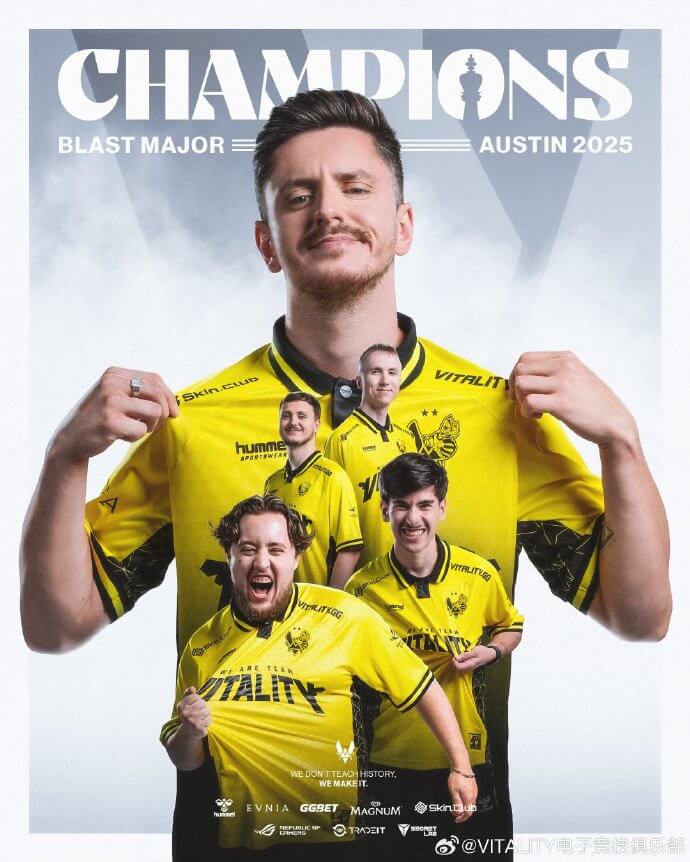 Vitality 2025赛季狂揽252万美元创纪录 CS2战队奖金排行榜呈现断层式领先