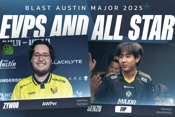 奥斯汀Major EVP全明星阵容公布：ZywOo七连MVP领衔 donk、Senzu入选
