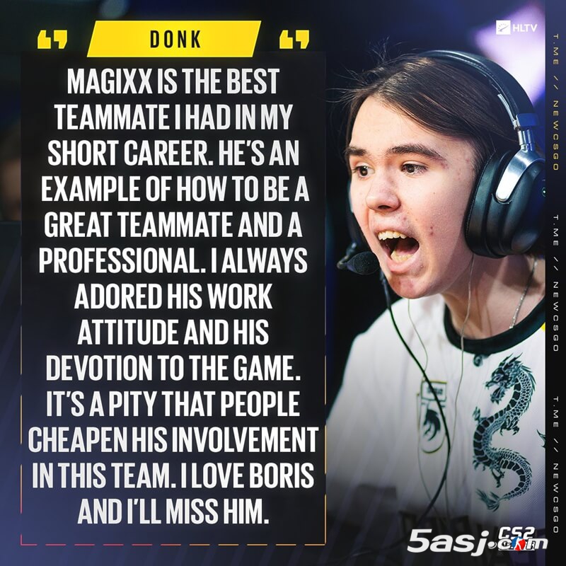 Spirit战队告别magixx:donk深情致谢队友 sh1ro chopper暖心送别 Spirit战队告别magixx:donk深情致谢队友 sh1ro chopper暖心送别