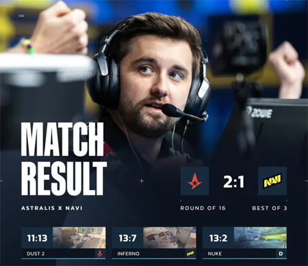 BLAST赏金赛S2：Astralis 2-1 NAVI，jabbi图三爆发率队