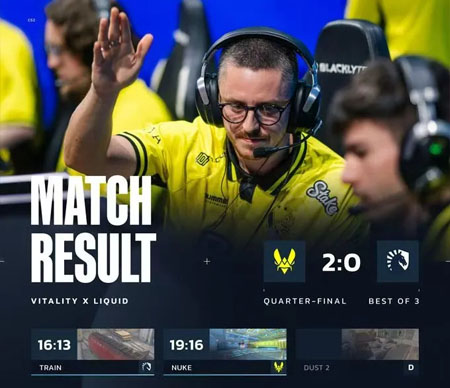 BLAST赏金赛：绝境之王！Vitality双加时逆转液体 ZywOo&ropz合砍56杀封神