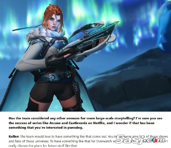 《守望先锋》游戏总监 ：是《双城之战》《恶魔城》的忠实粉丝，有打算做动画剧集的意向