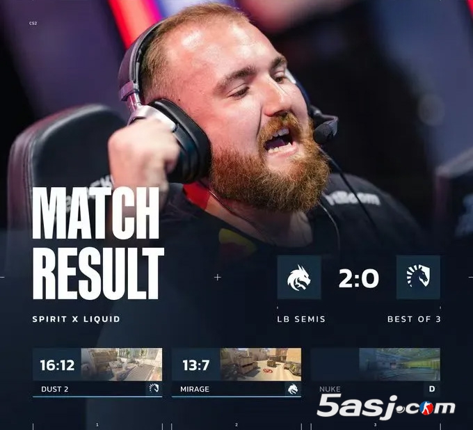 BLAST伦敦公开赛2025：谈笑定乾坤！Spirit 2-0 Liquid