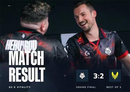 BLAST伦敦总决赛巅峰对决：Vitality 2-3 G2痛失冠军，五图鏖战全程复盘