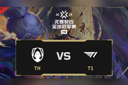 2025无畏契约巴黎全球冠军赛：TH 2-0 T1，小组赛D组胜决