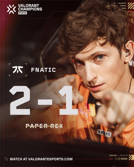 2025无畏契约巴黎全球冠军赛：PRX 1-2 FNC，胜者组半决赛