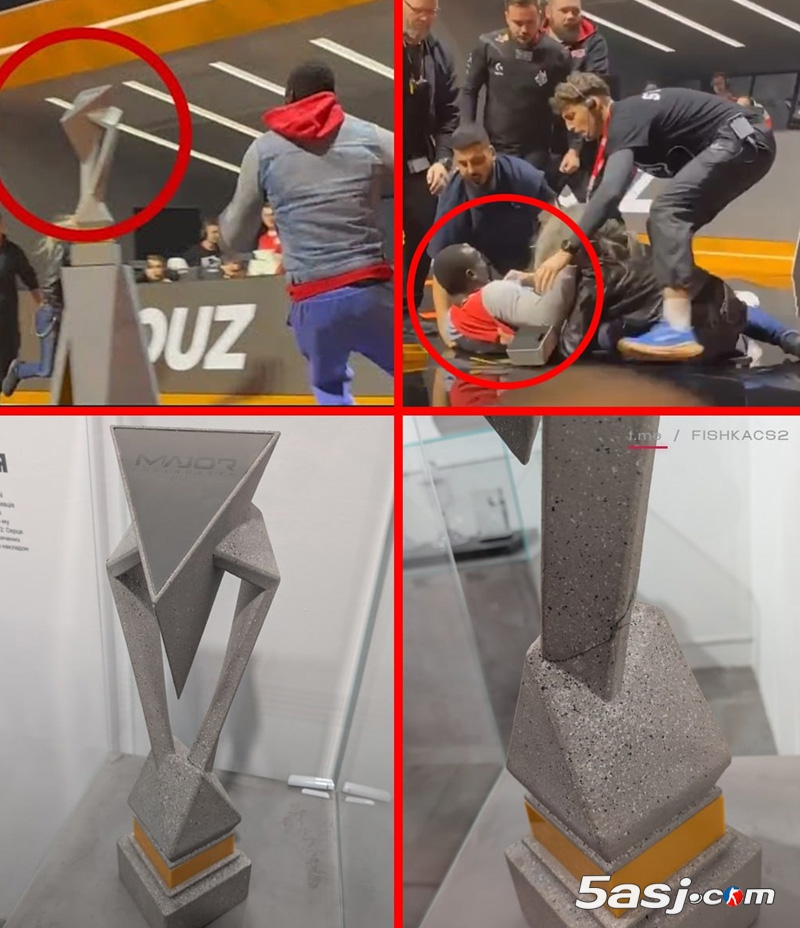 NAVI首展修复版哥本哈根Major冠军奖杯 裂痕见证传奇夺冠之路