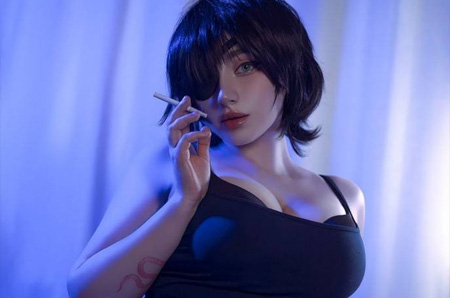 哈萨克斯坦美女izanamitanCos《电锯人》蕾塞美图