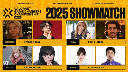 《无畏契约》改变者冠军赛 斗牛2v2 TenZ KMD 电竞表演赛