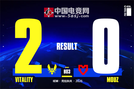 IEM克拉科夫2026：小蜜蜂再晋级！Vitality 2-0 MOUZ